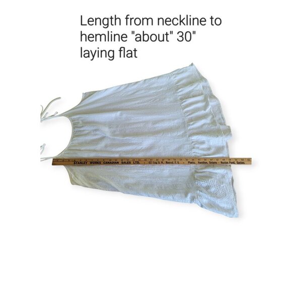 Madewell white Lightestspun Tie-Strap Ruffle-Hem Cover-Up Dress size L - Picture 12 of 16